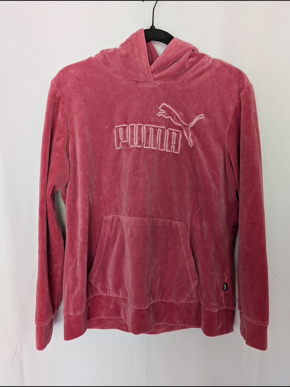 Puma Women's Rose Pink Velour Hoodie